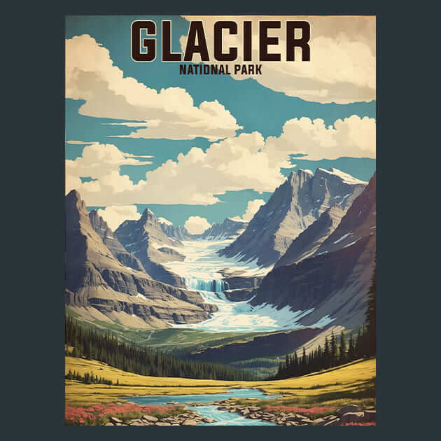 Glacier Metal Wall Art and Desktop Mouse Pad by X2Metal