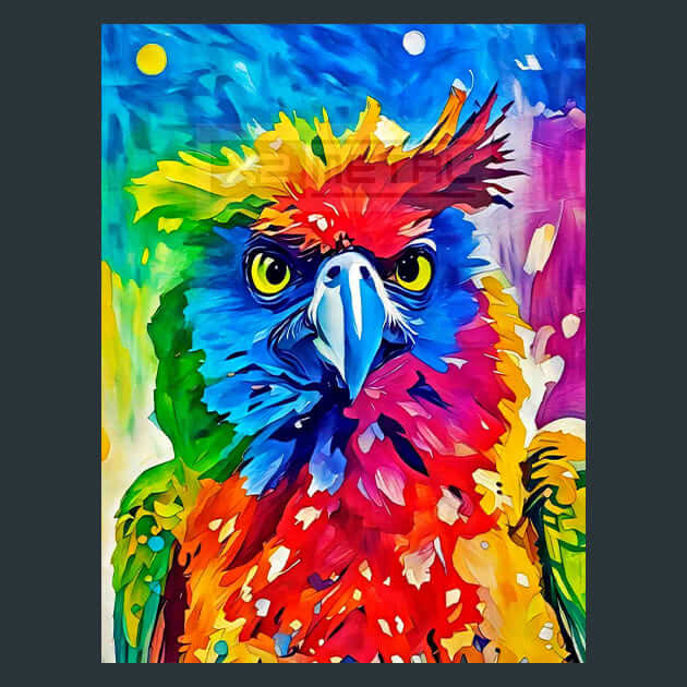 Gleeful Birdie Buddy Metal Wall Art and Desktop Mouse Pad by X2Metal