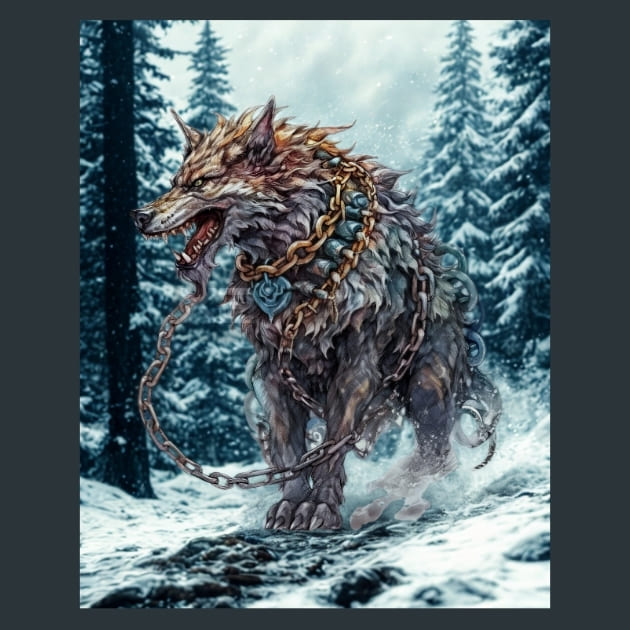 Gleipnir Chain Mythology Metal Wall Art and Desktop Mouse Pad by X2Metal