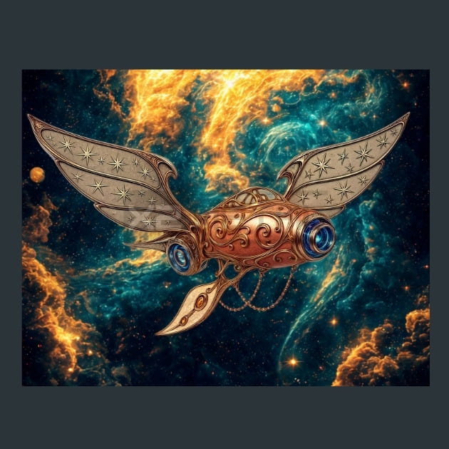 Glider Celestial Voyagers Metal Wall Art and Desktop Mouse Pad by X2Metal