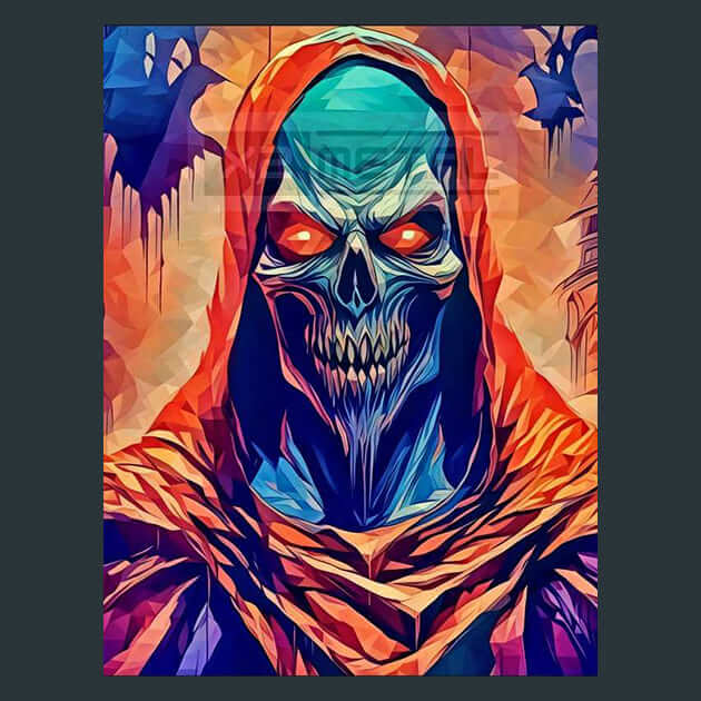 Glowing Grim Metal Wall Art and Desktop Mouse Pad by X2Metal