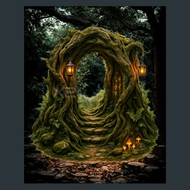 Gnarled-Tree-Magical-Forest-metal-prints-posters-mouse-pads