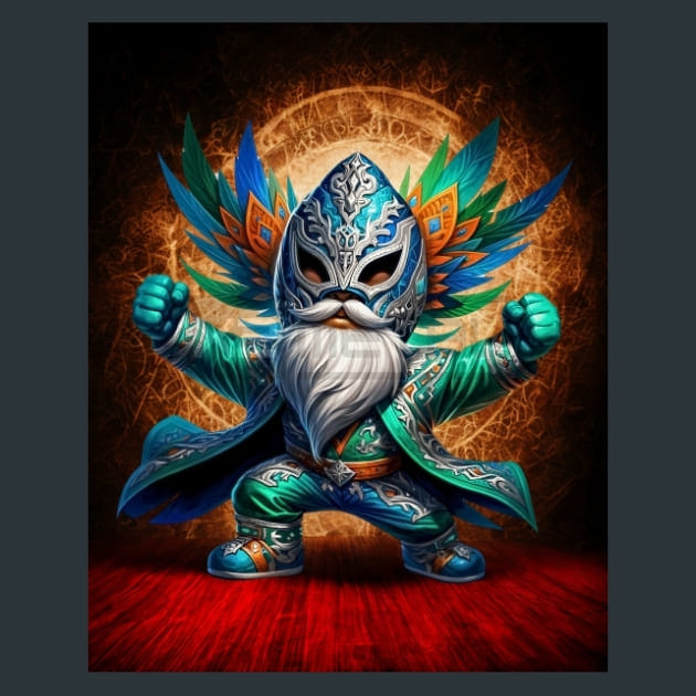 Gnome Luchadores 20 Metal Wall Art and Desktop Mouse Pad by X2Metal