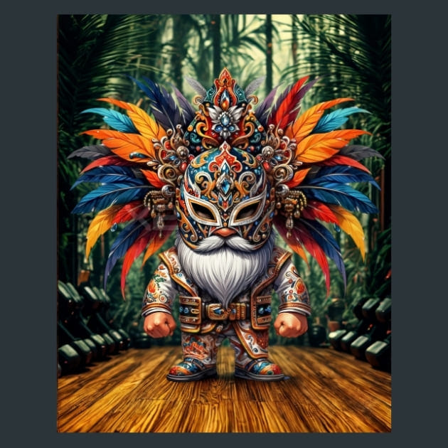 Gnome Luchadores 4 Metal Wall Art and Desktop Mouse Pad by X2Metal