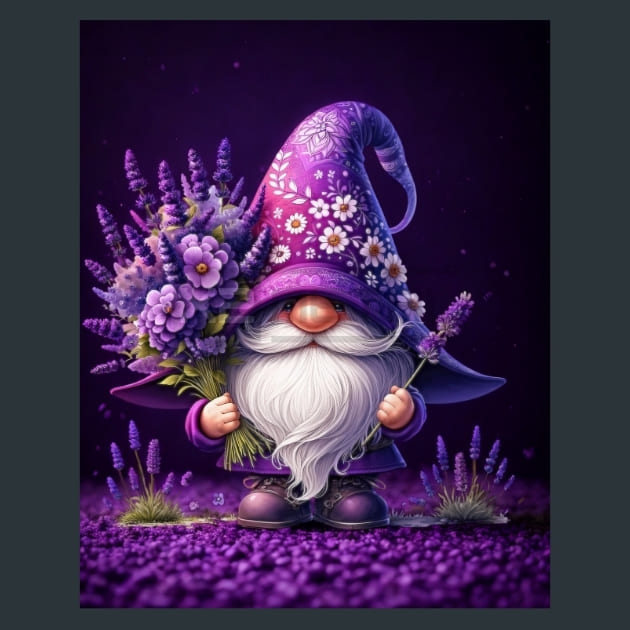 Gnome & Bloom 044 Metal Wall Art and Desktop Mouse Pad by X2Metal