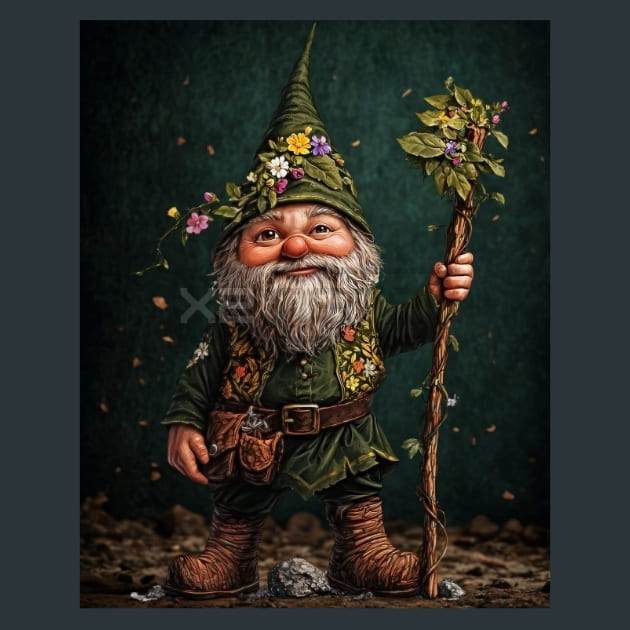 Gnome & Bloom 16 Metal Wall Art and Desktop Mouse Pad by X2Metal