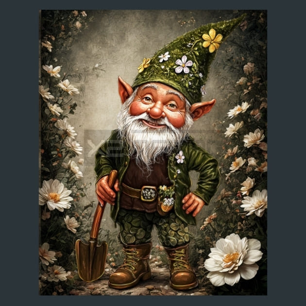 Gnome & Bloom 18 Metal Wall Art and Desktop Mouse Pad by X2Metal