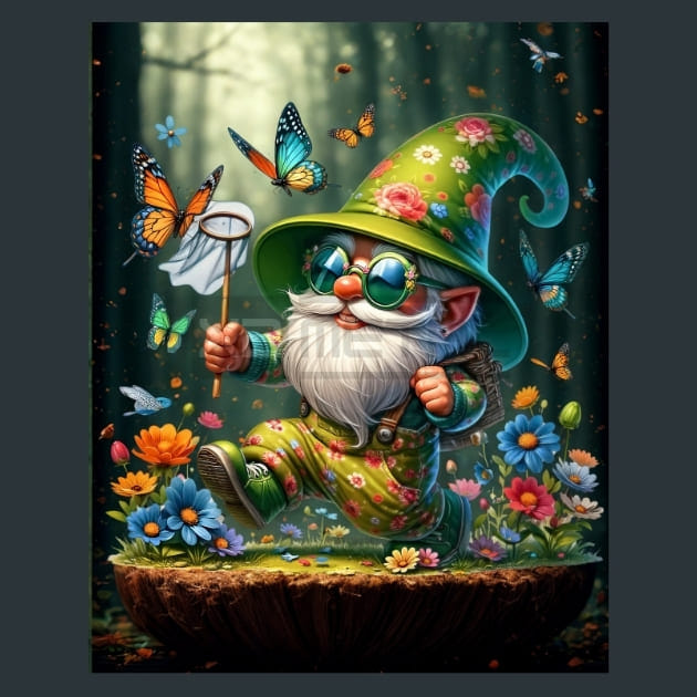 Gnome & Bloom 62 Metal Wall Art and Desktop Mouse Pad by X2Metal
