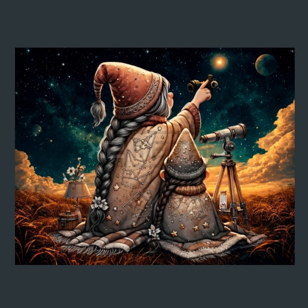 Gnome Girl Hugs 12 Metal Wall Art and Desktop Mouse Pad by X2Metal
