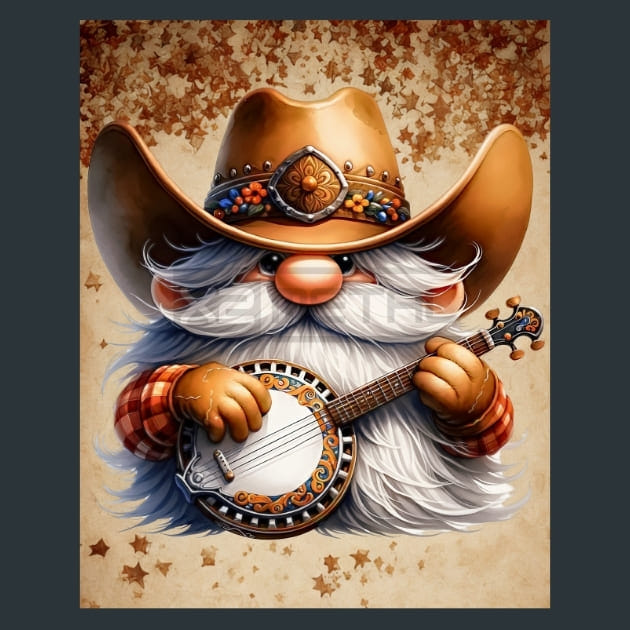 Gnomes Wild West 13 Metal Wall Art and Desktop Mouse Pad by X2Metal