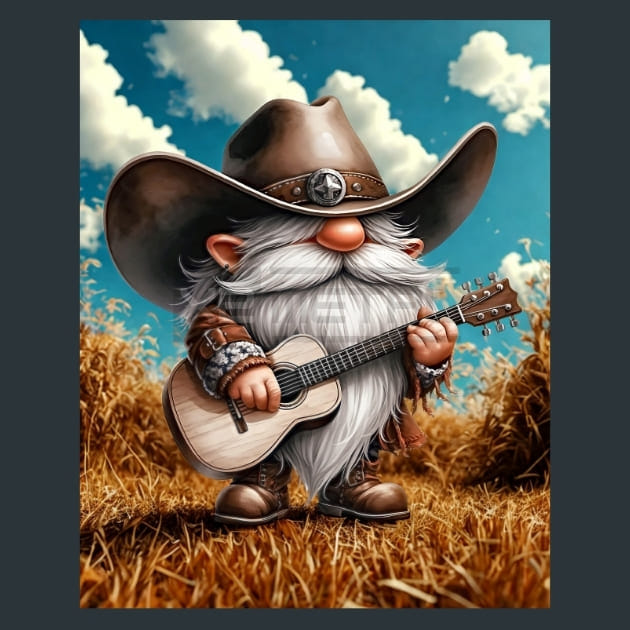 Gnomes Wild West Metal Wall Art and Desktop Mouse Pad by X2Metal