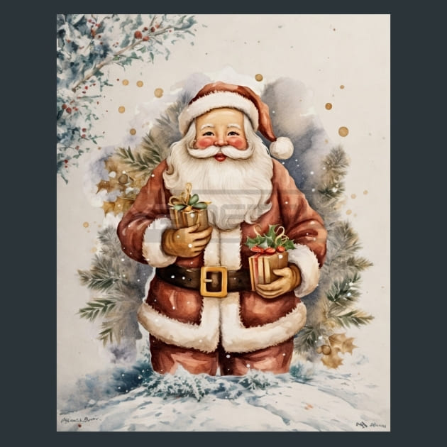 Gold Christmas 14 Metal Wall Art and Desktop Mouse Pad by X2Metal
