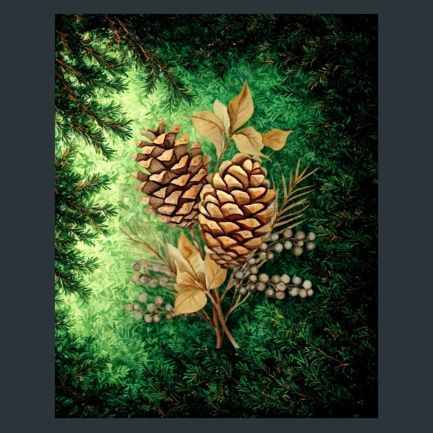 Gold Christmas 20 Metal Wall Art and Desktop Mouse Pad by X2Metal