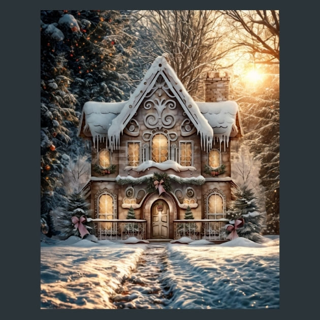 Gold Christmas 31 Metal Wall Art and Desktop Mouse Pad by X2Metal