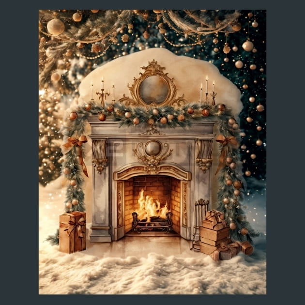 Gold Christmas Metal Prints, Posters And – Metal Print &amp; Mouse Pad | ChromaLuxe | Made in Iowa USA