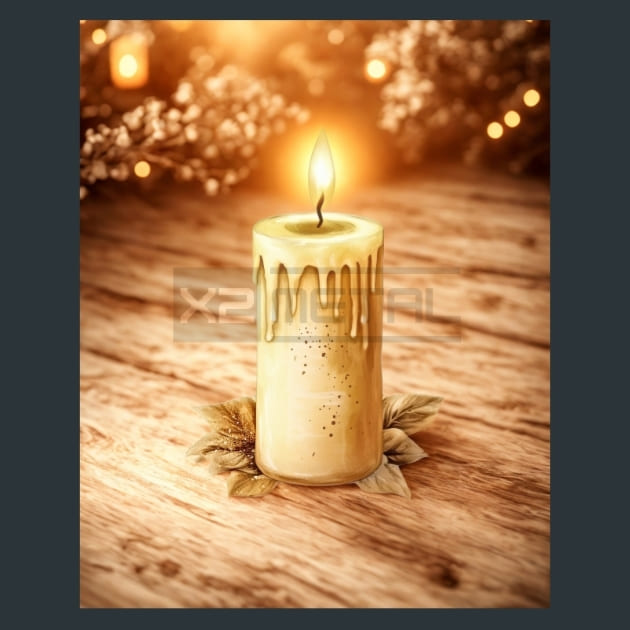 Gold Christmas 41 Metal Wall Art and Desktop Mouse Pad by X2Metal