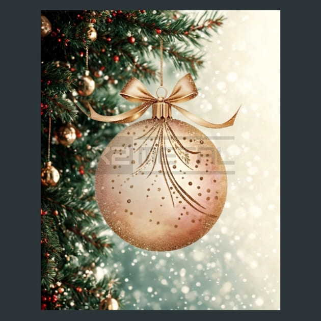 Gold Christmas 45 Metal Wall Art and Desktop Mouse Pad by X2Metal