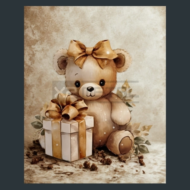 Gold Christmas 6 Metal Wall Art and Desktop Mouse Pad by X2Metal