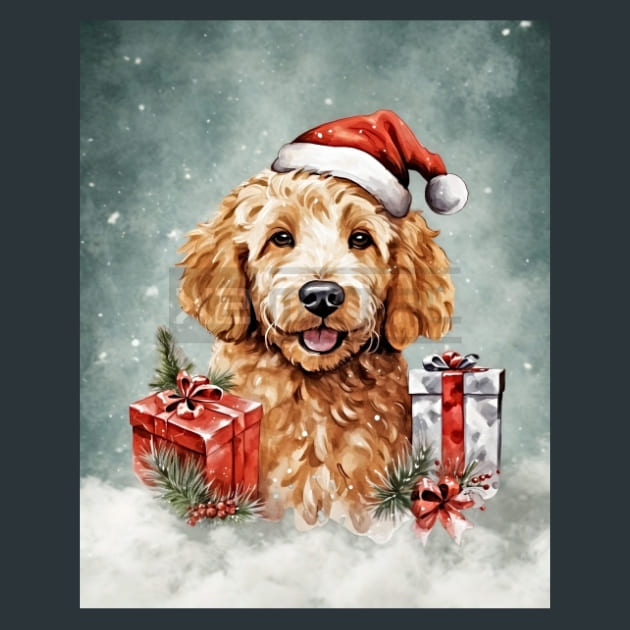 Golden doodle 1 Metal Wall Art and Desktop Mouse Pad by X2Metal