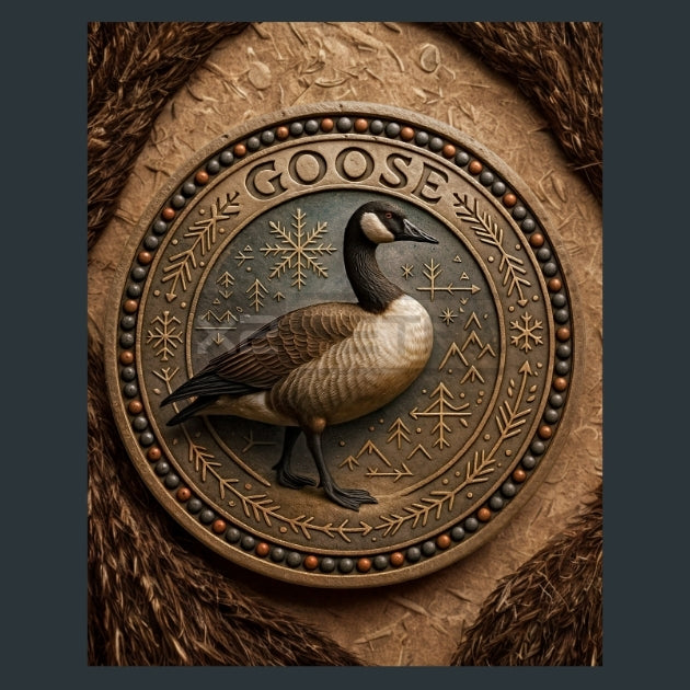 Goose - Native-American Metal Wall Art and Desktop Mouse Pad by X2Metal