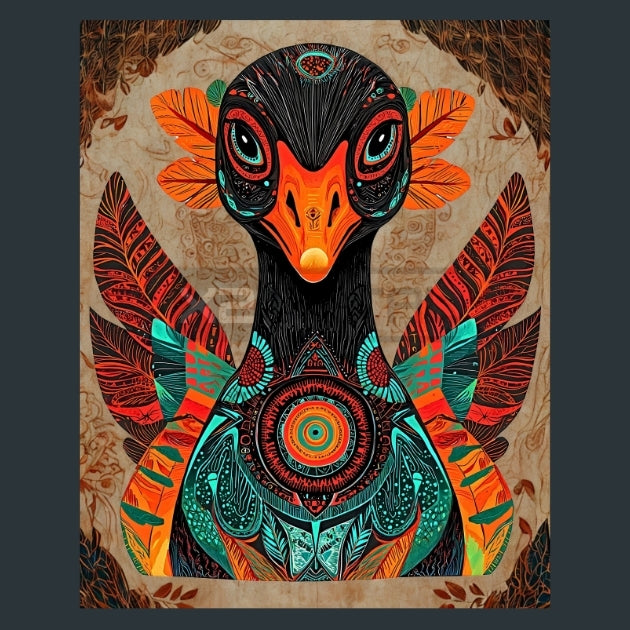 Goose-Zodiac-Native-American Metal Wall Art and Desktop Mouse Pad by X2Metal