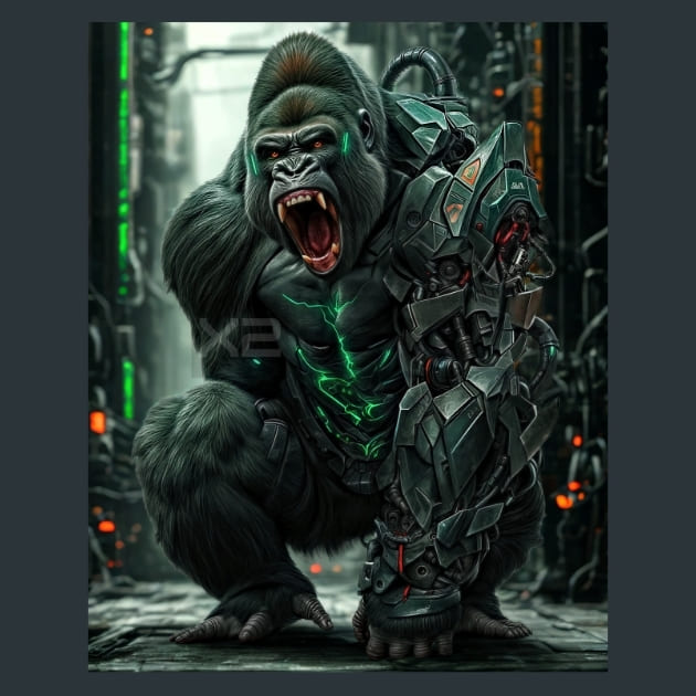 Gorilla Mechanimals – Metal Print &amp; Mouse Pad | ChromaLuxe | Made in Iowa USA