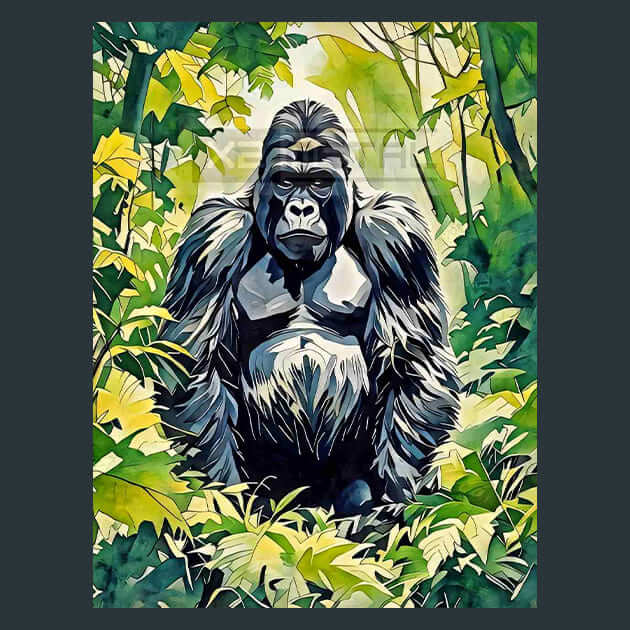 Gorilla Vibe Metal Wall Art and Desktop Mouse Pad by X2Metal