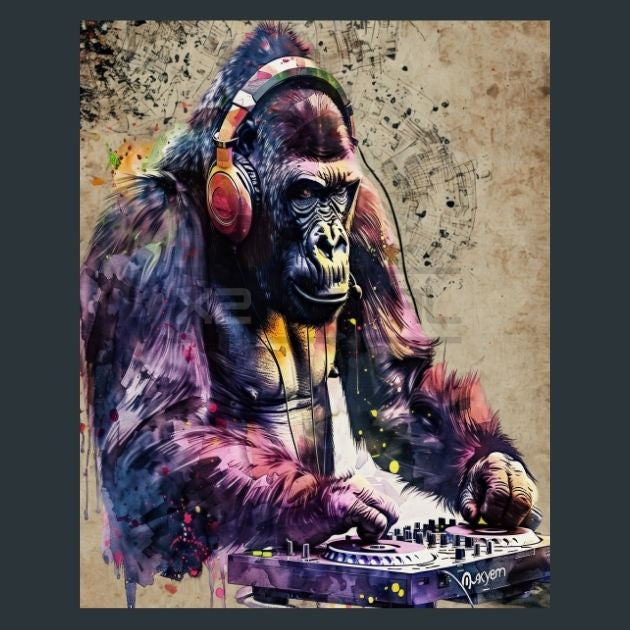 Gorillas-3-Metal-Prints