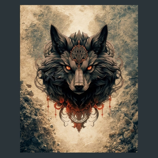 Gothic Animal 16 Metal Wall Art and Desktop Mouse Pad by X2Metal