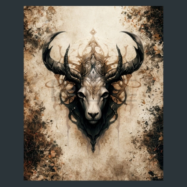 Gothic Animal 17 Metal Wall Art and Desktop Mouse Pad by X2Metal