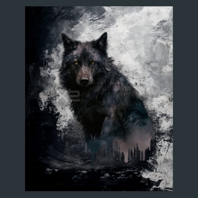 Gothic Animal 36 Metal Wall Art and Desktop Mouse Pad by X2Metal