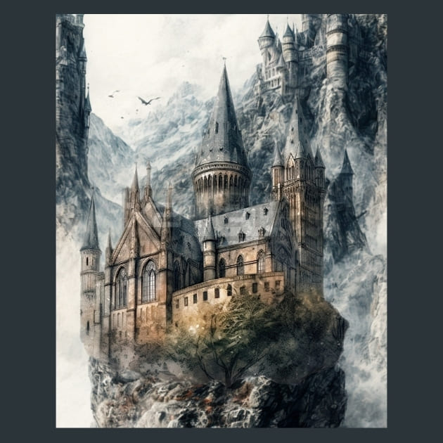 Gothic Mansion 7 Metal Wall Art and Desktop Mouse Pad by X2Metal