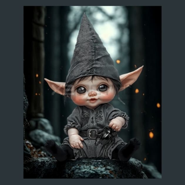 Gothic Mystic Gnomes 21 Metal Wall Art and Desktop Mouse Pad by X2Metal