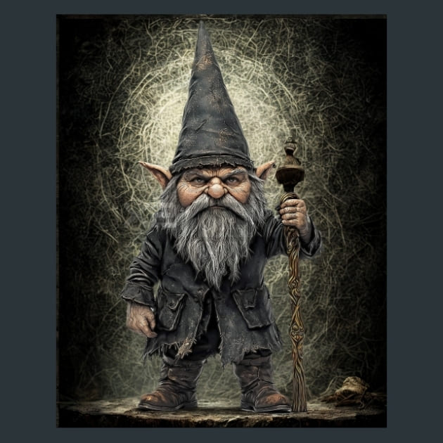 Gothic Mystic Gnomes 7 Metal Wall Art and Desktop Mouse Pad by X2Metal