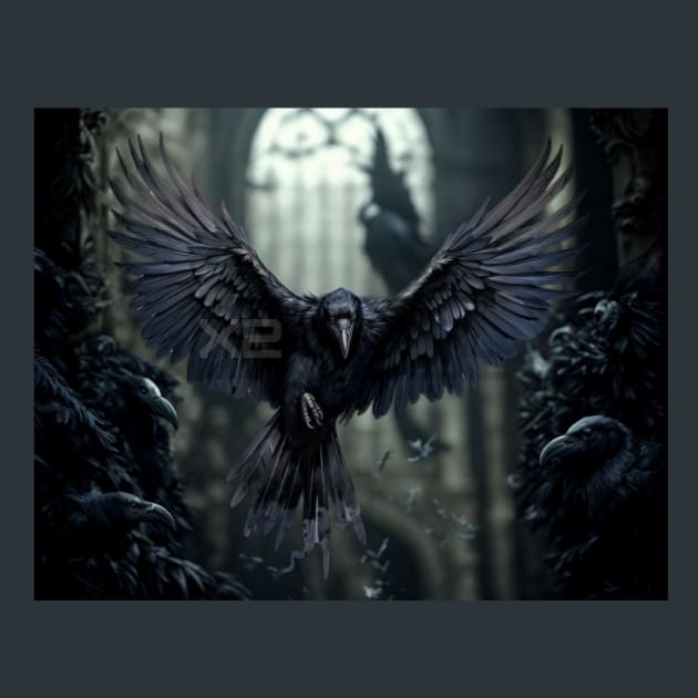 Gothic-Raven-161-metal-prints-posters-mouse-pads