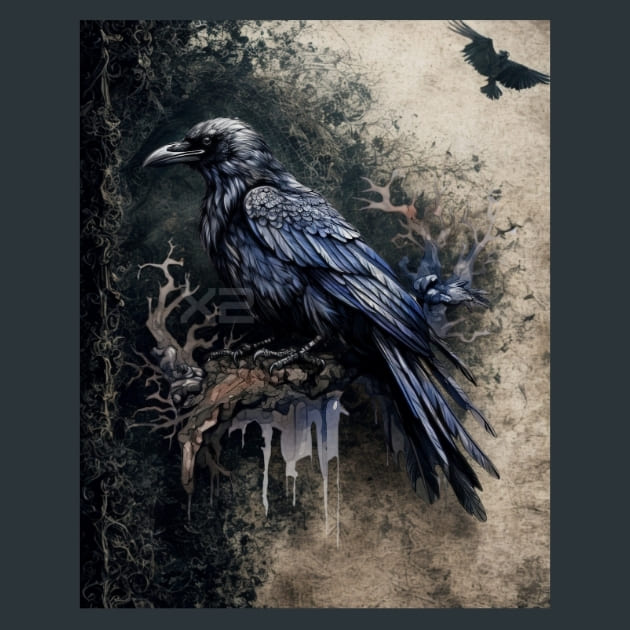 Gothic-Raven-24-metal-prints-posters-mouse-pads