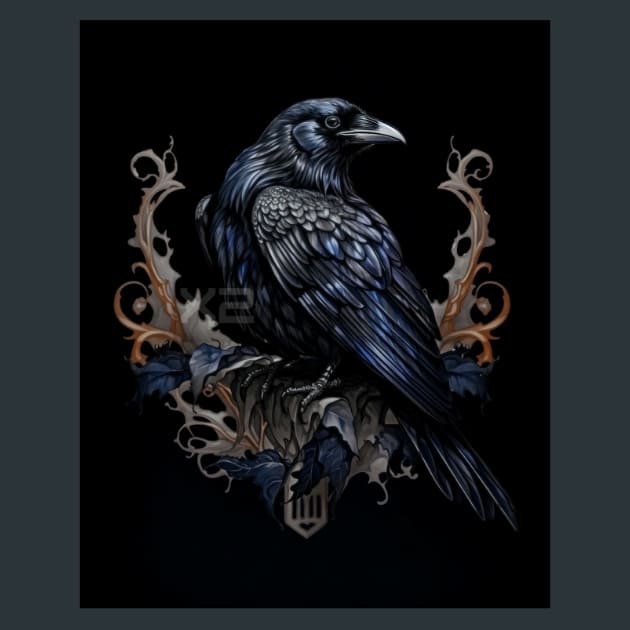 Gothic-Raven-25-metal-prints-posters-mouse-pads