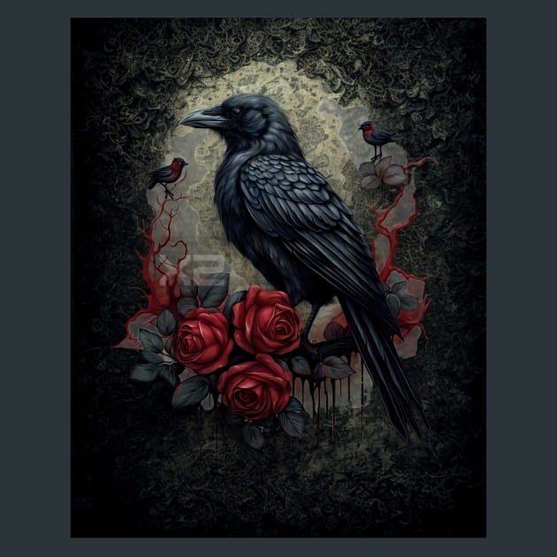 Gothic-Raven-30-metal-prints-posters-mouse-pads