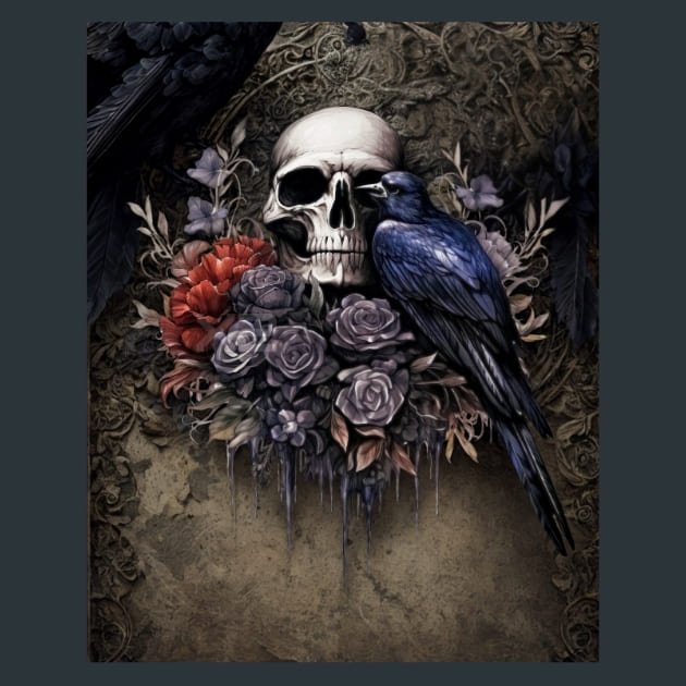 Gothic-Raven-39-metal-prints-posters-mouse-pads