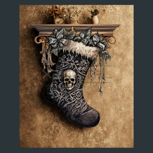Gothic Christmas 41 Metal Wall Art and Desktop Mouse Pad by X2Metal