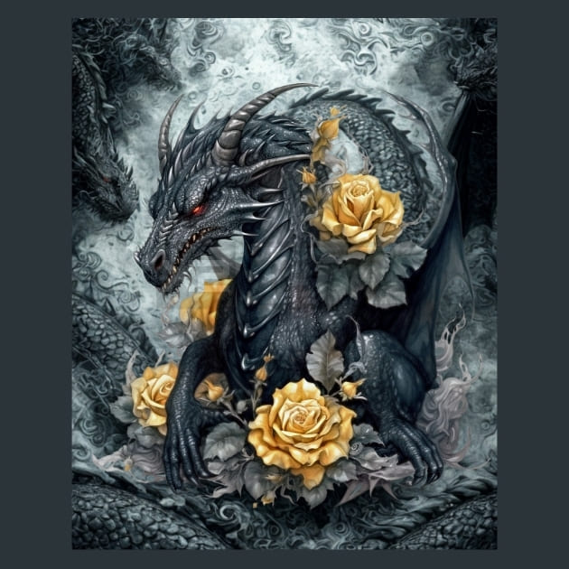 Gothic Dragon 17 Metal Wall Art and Desktop Mouse Pad by X2Metal