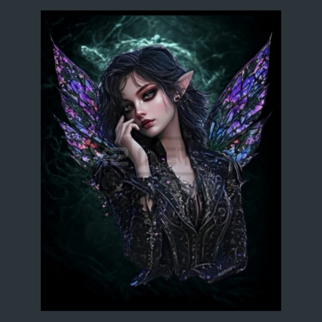 Gothic Fairies 11 Metal Wall Art and Desktop Mouse Pad by X2Metal