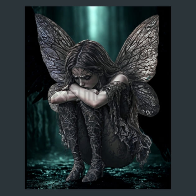 Gothic Fairies 15 Metal Wall Art and Desktop Mouse Pad by X2Metal
