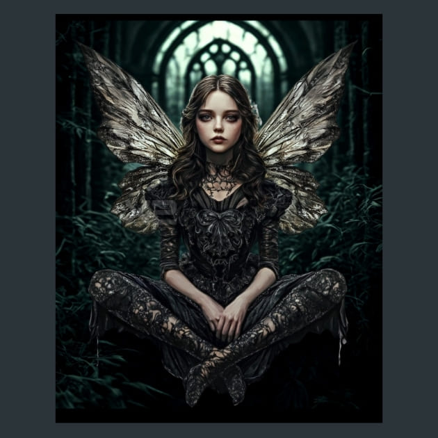 Gothic Fairies 16 Metal Wall Art and Desktop Mouse Pad by X2Metal