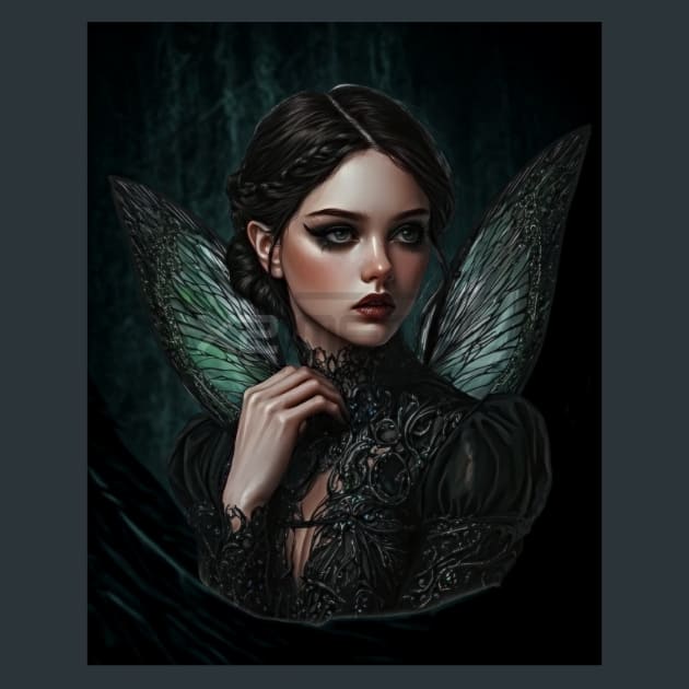 Gothic Fairies 17 Metal Wall Art and Desktop Mouse Pad by X2Metal
