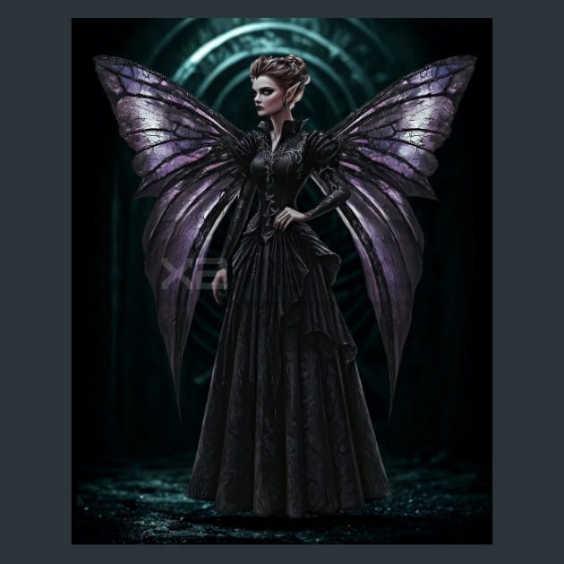Gothic Fairies 18 Metal Wall Art and Desktop Mouse Pad by X2Metal