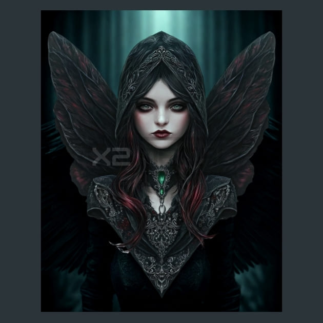 Gothic Fairies 20 Metal Wall Art and Desktop Mouse Pad by X2Metal