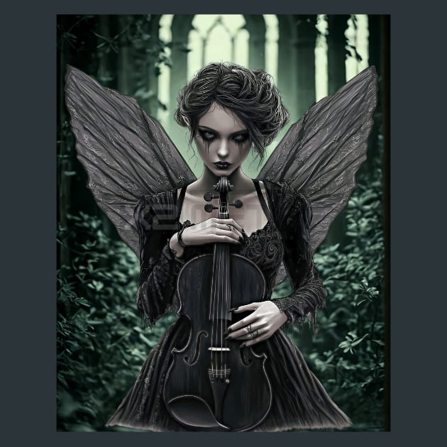 Gothic Fairies 3 Metal Wall Art and Desktop Mouse Pad by X2Metal