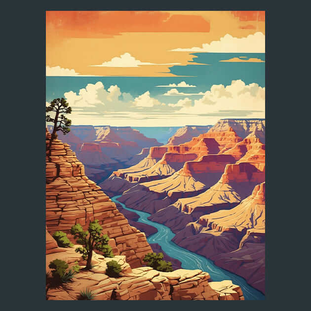 Grand Canyon Metal Wall Art and Desktop Mouse Pad by X2Metal