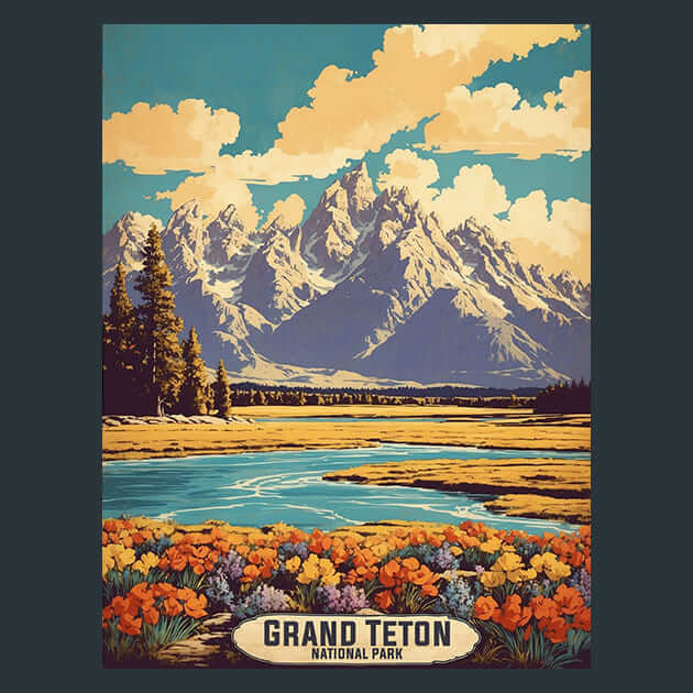Grand Teton Metal Wall Art and Desktop Mouse Pad by X2Metal